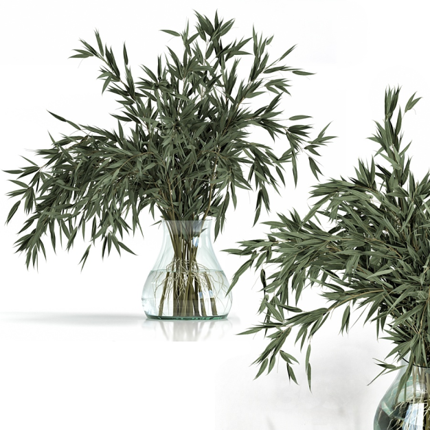 现代水生花瓶花艺3D模型