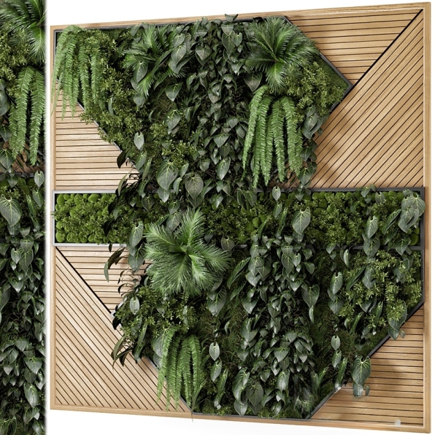 现代植物墙3D模型