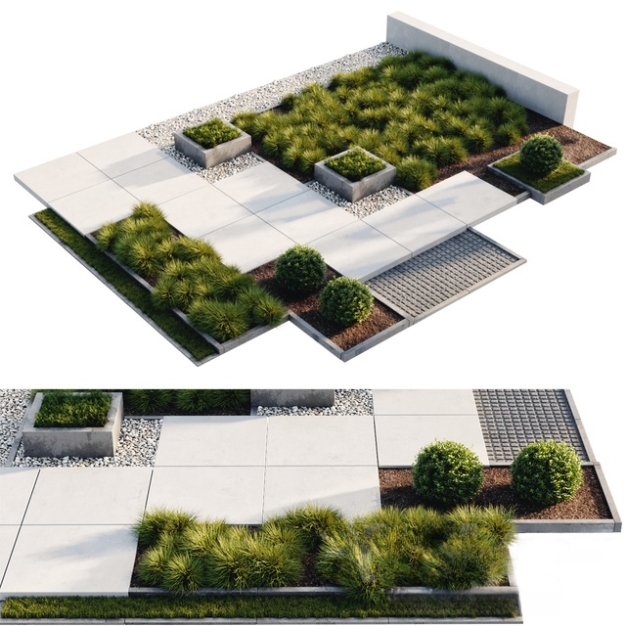 室外花坛3D模型