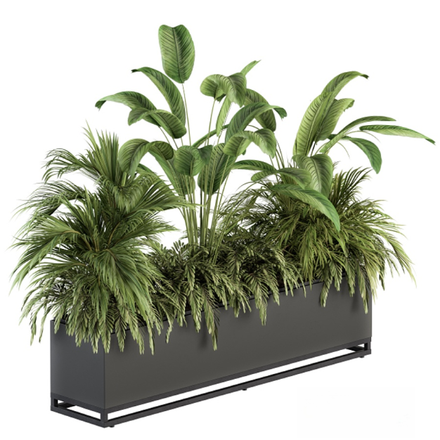 现代植物盆栽3D模型