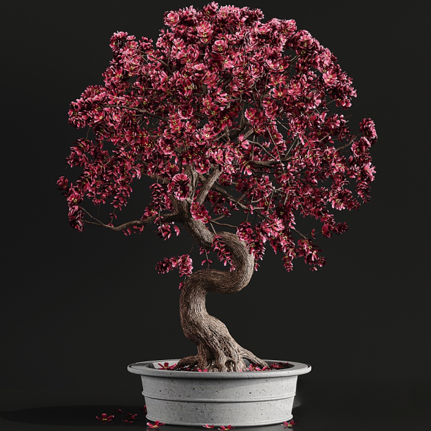 现代绿植盆栽组合3D模型