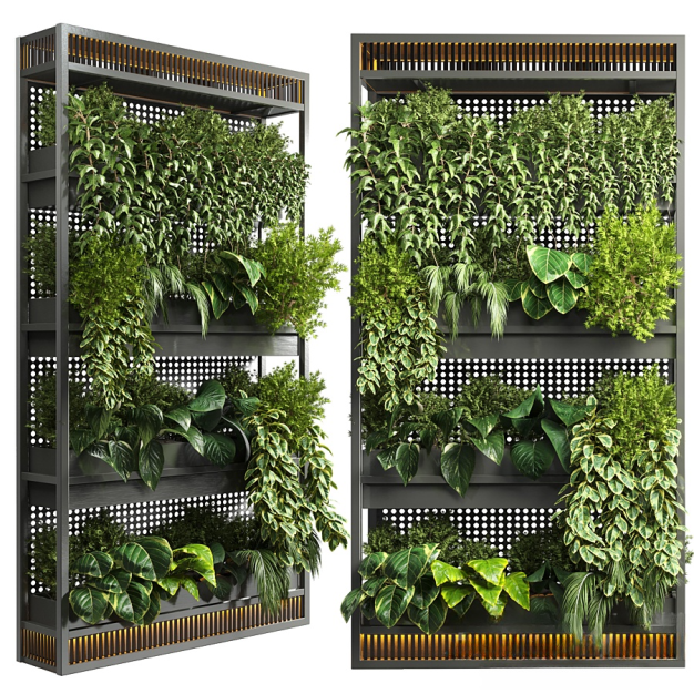 现代绿植盆栽植物架3D模型
