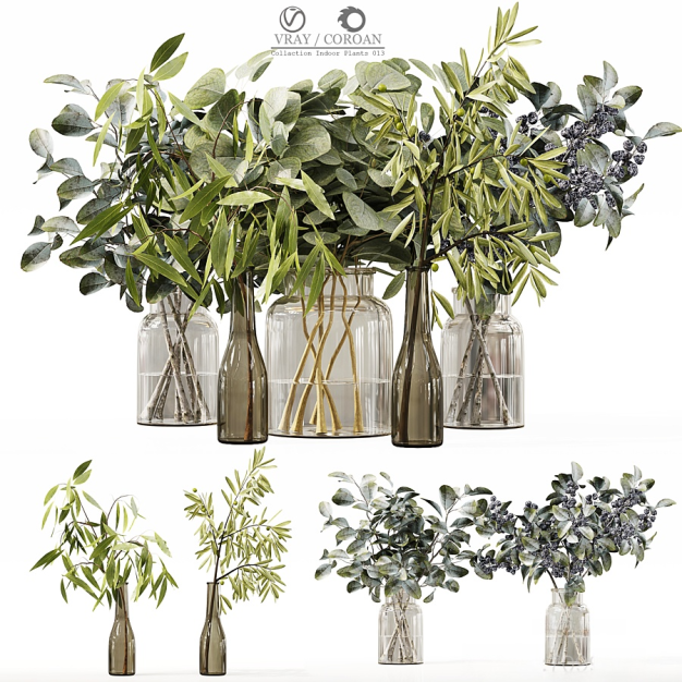 植物花瓶 插花3D模型