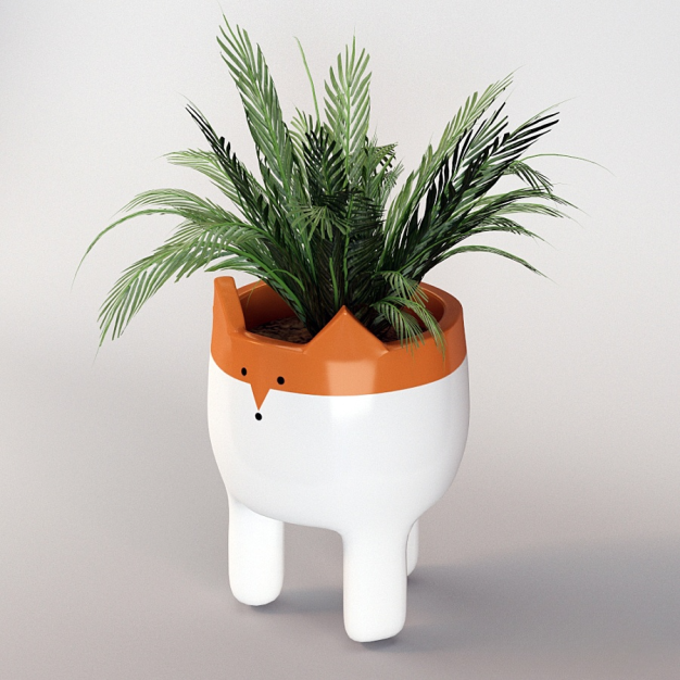 现代植物盆栽3D模型