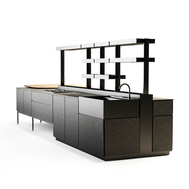 厨房中倒台3D模型