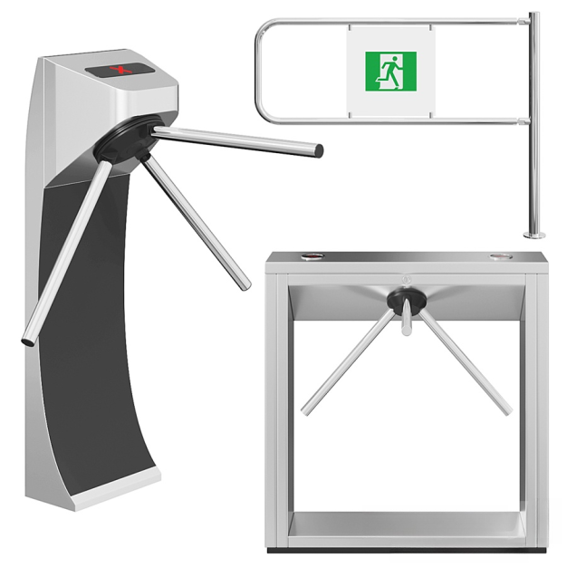 现代旋转安检闸机3D模型