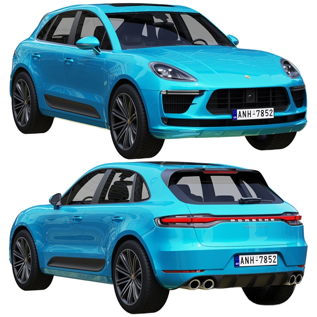 现代保时捷汽车3D模型