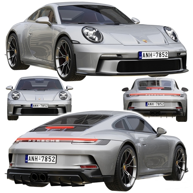 现代保时捷911跑车3D模型