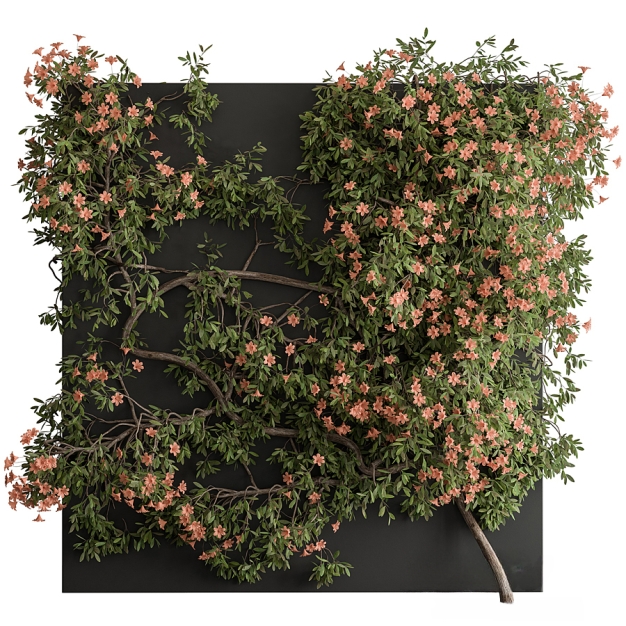 现代植物墙3D模型