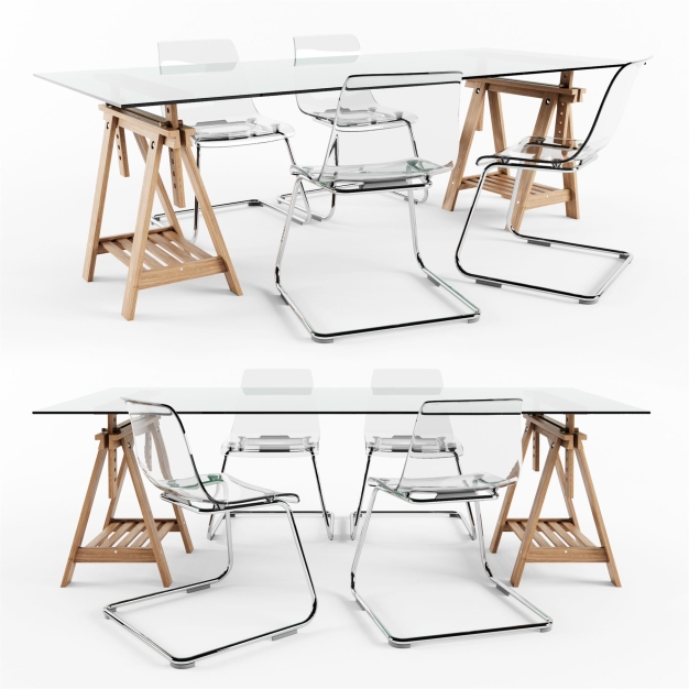 现代餐桌椅3D模型