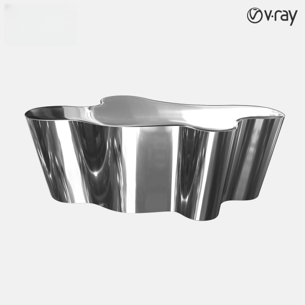 现代金属茶几3D模型