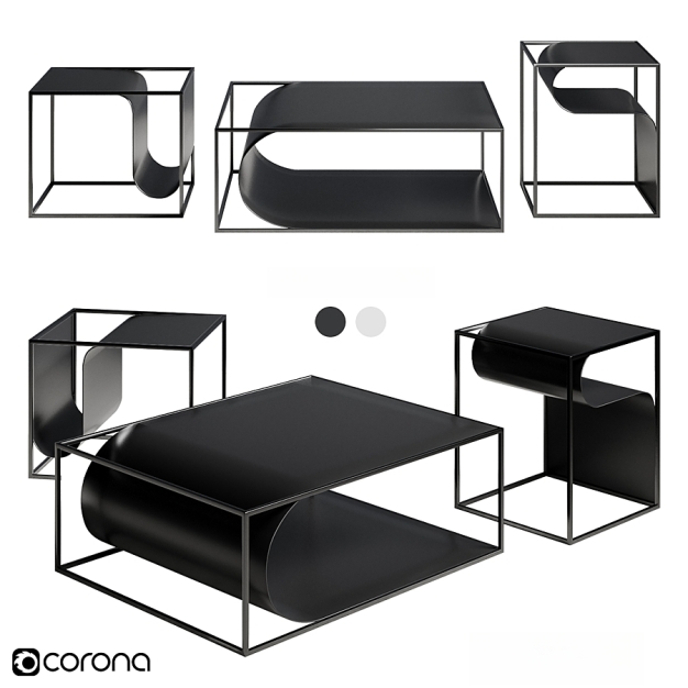 现代茶几3D模型