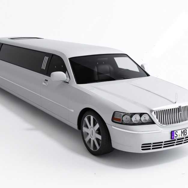 加长林肯汽车3D模型