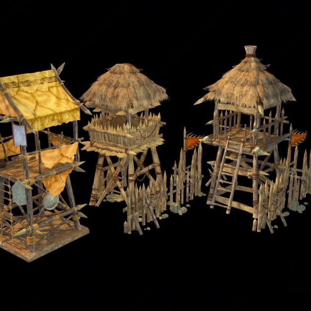 瞭望塔 守望台3D模型
