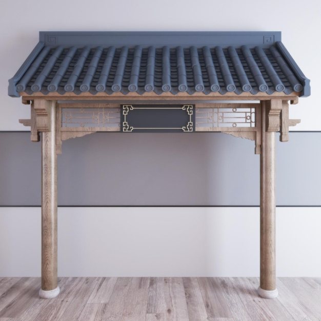 门头 屋檐 瓦片3D模型