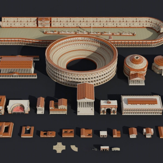 建筑 罗马建筑3D模型