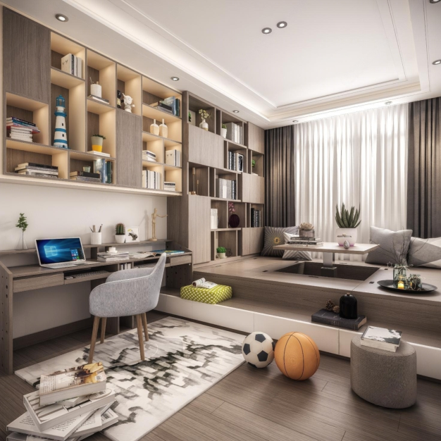 榻榻米书房3D模型