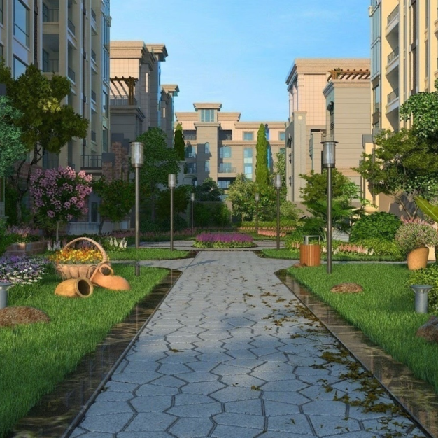 小区景观道路3D模型