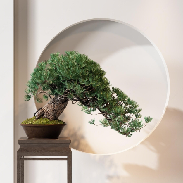 新中式植物架3D模型