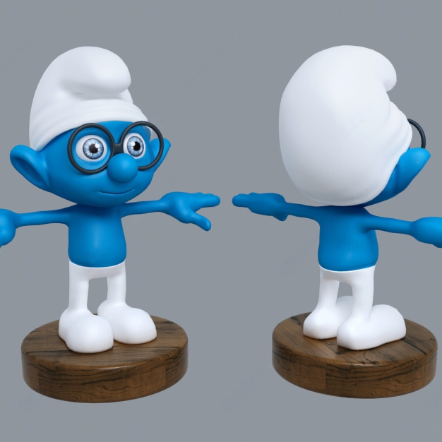 蓝精灵公仔3D模型