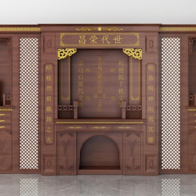 佛龛 神龛 佛像3D模型