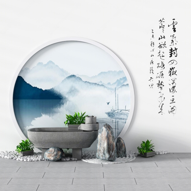 新中式园艺小品3D模型