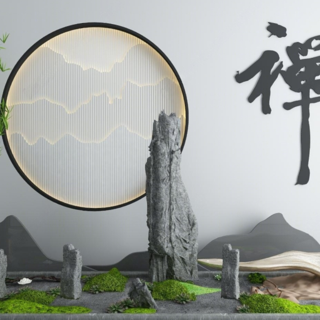 新中式园艺小品3D模型