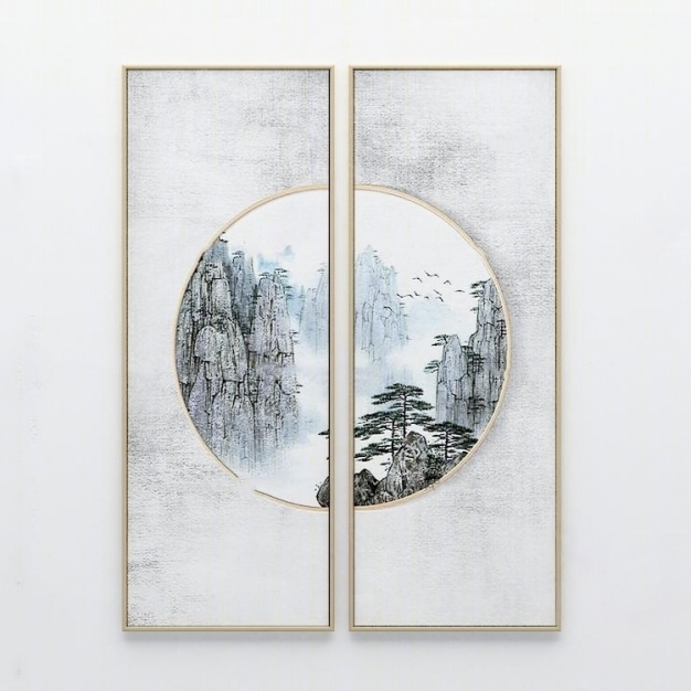 新中式装饰画3D模型