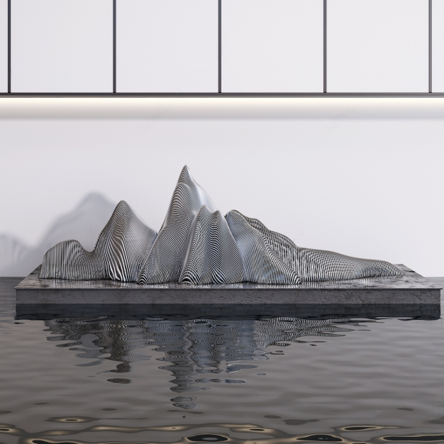 假山 水景3D模型