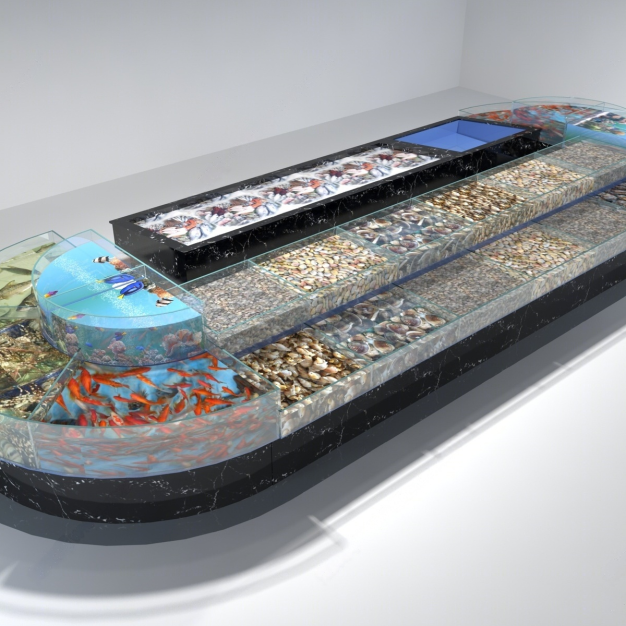 海鲜池 水产池3D模型