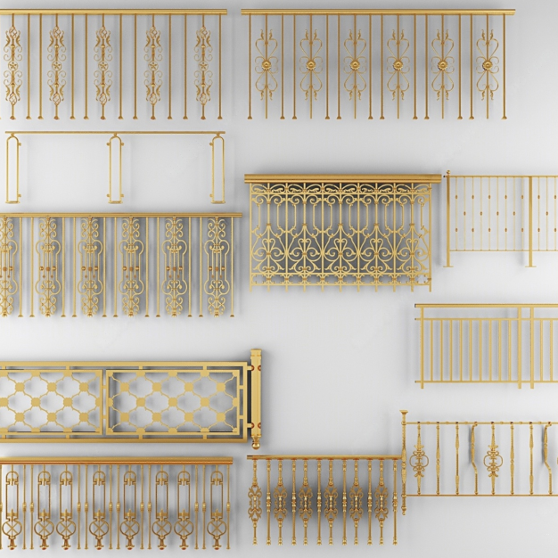 铁艺栏杆 护栏 围栏3D模型