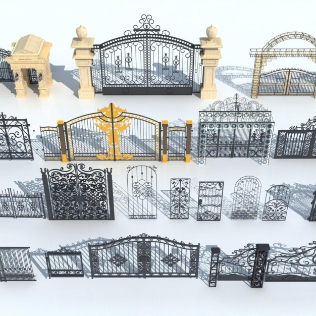 铁艺大门 护栏 围栏3D模型