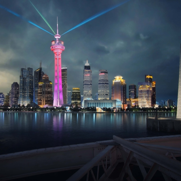 夜景 外滩夜市3D模型