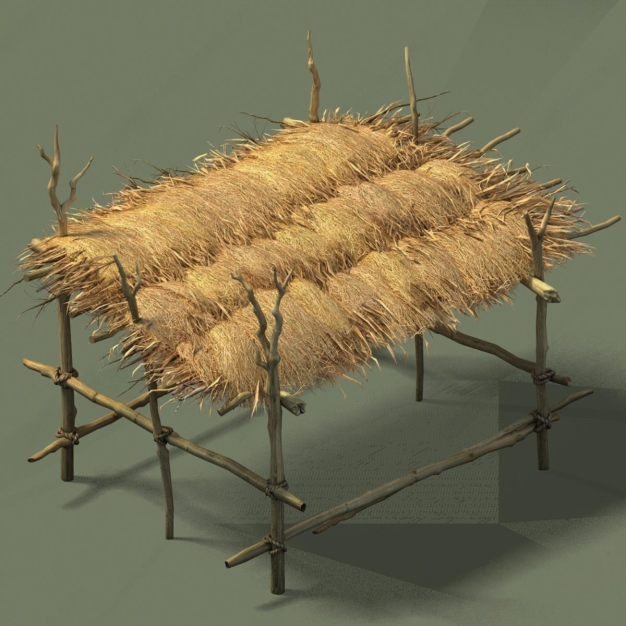 茅草棚3D模型
