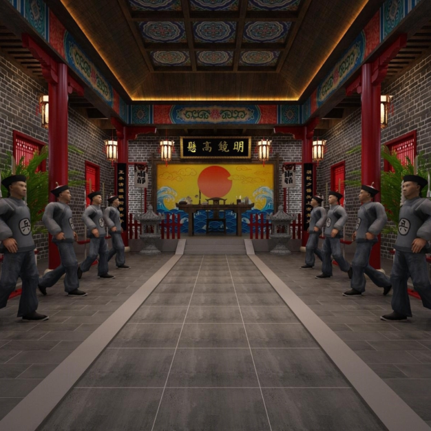 中式公堂 衙门3D模型