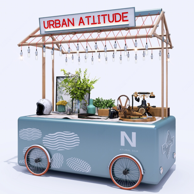 售货推车3D模型