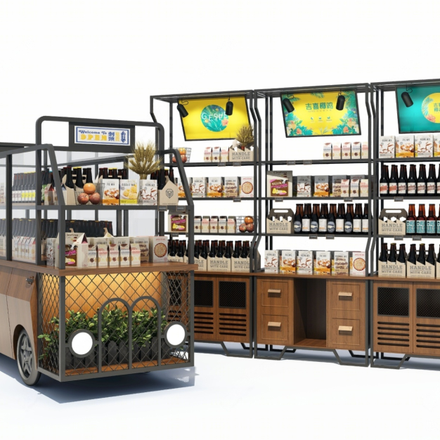 工业风售货车3D模型