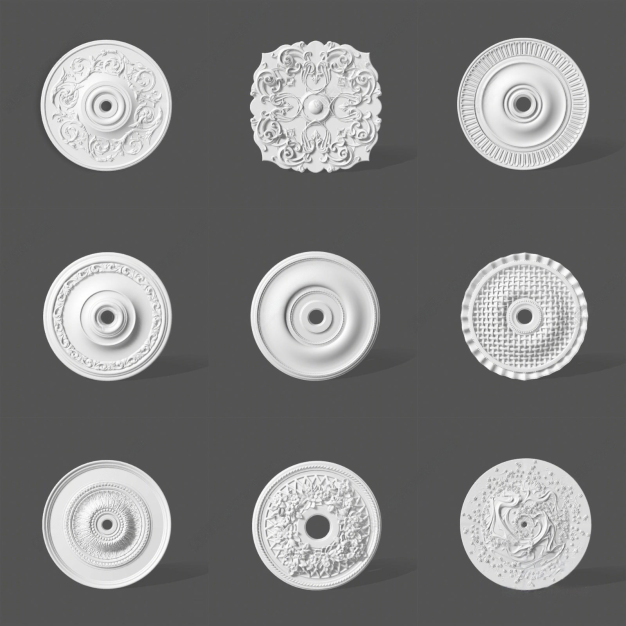石膏花 雕花现代3D模型