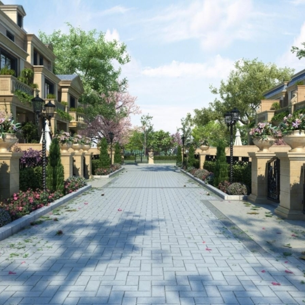 小区住宅别墅3D模型