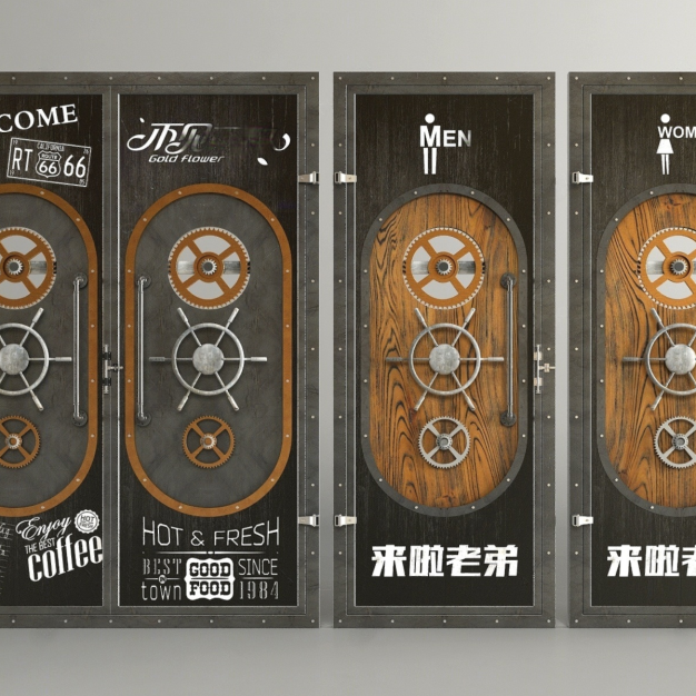 工业风格大门3D模型