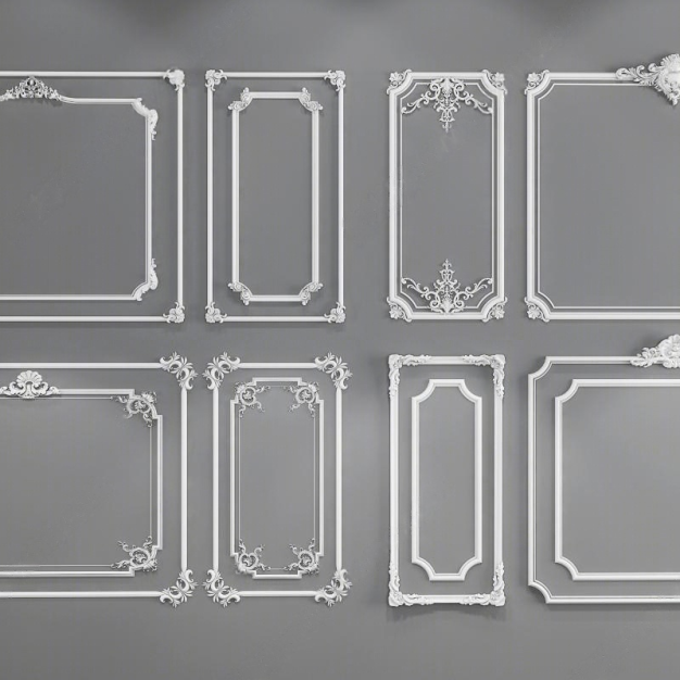 简欧石膏线条3D模型