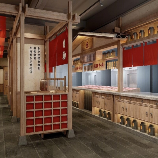 日式牛排餐厅3D模型