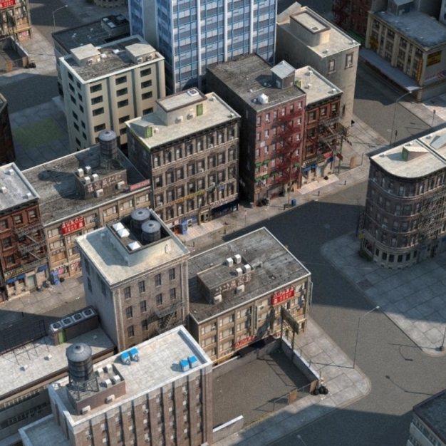 街道建筑3D模型