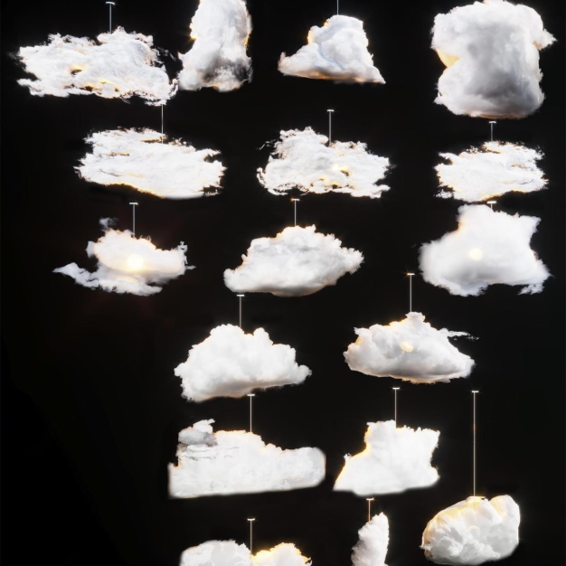 云朵吊灯3D模型