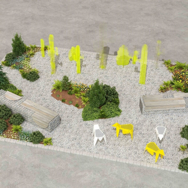 花坛花钵3D模型