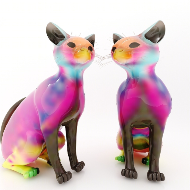 猫雕塑摆件3D模型