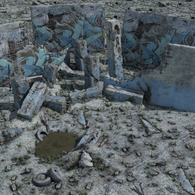 废墟3D模型