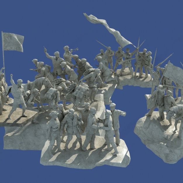现代石头雕塑 雕像3D模型