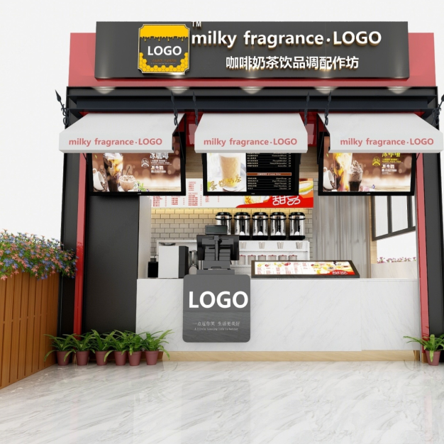 代咖啡奶茶店3D模型