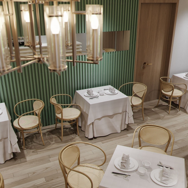 现代酒店自助餐厅3D模型